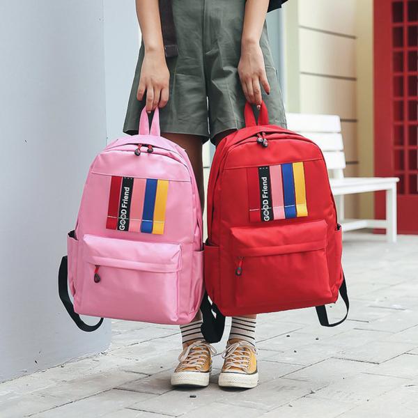 Buy cheap European and American style backpack male large capacity student bag for lovers campus trip popular logo backpack from wholesalers