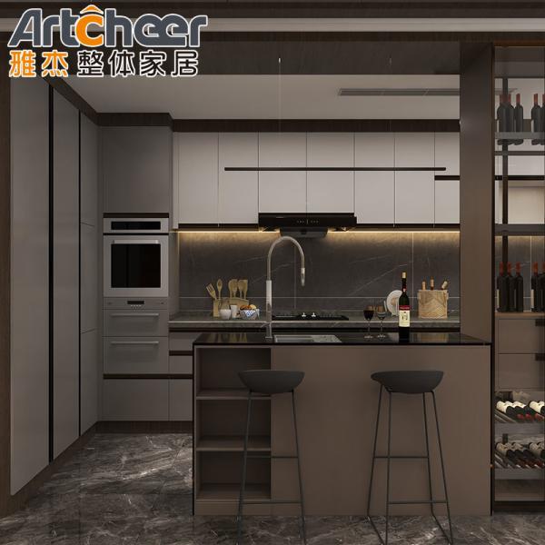 Buy cheap Maple Plywood Kitchen Cabinet Set with Wall Cabinet Affordable and Durable from wholesalers