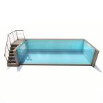 Fliter Pump Included Clear Acrylic Glass Prefabricated Swimming Pool for Family