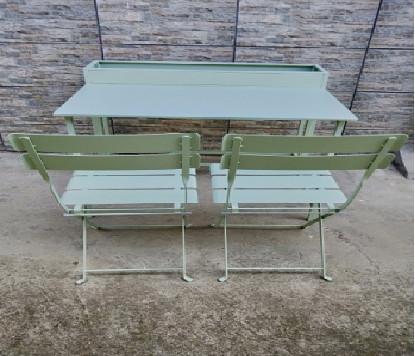 Buy cheap Steel Flower Stand 70cm Garden Folding Table And Chairs 3 Pieces Set from wholesalers