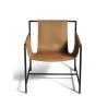 Buy cheap Ming’s Heart Easy Fiberglass Arm Chair Tanned Leather Material 50*48*73cm from wholesalers