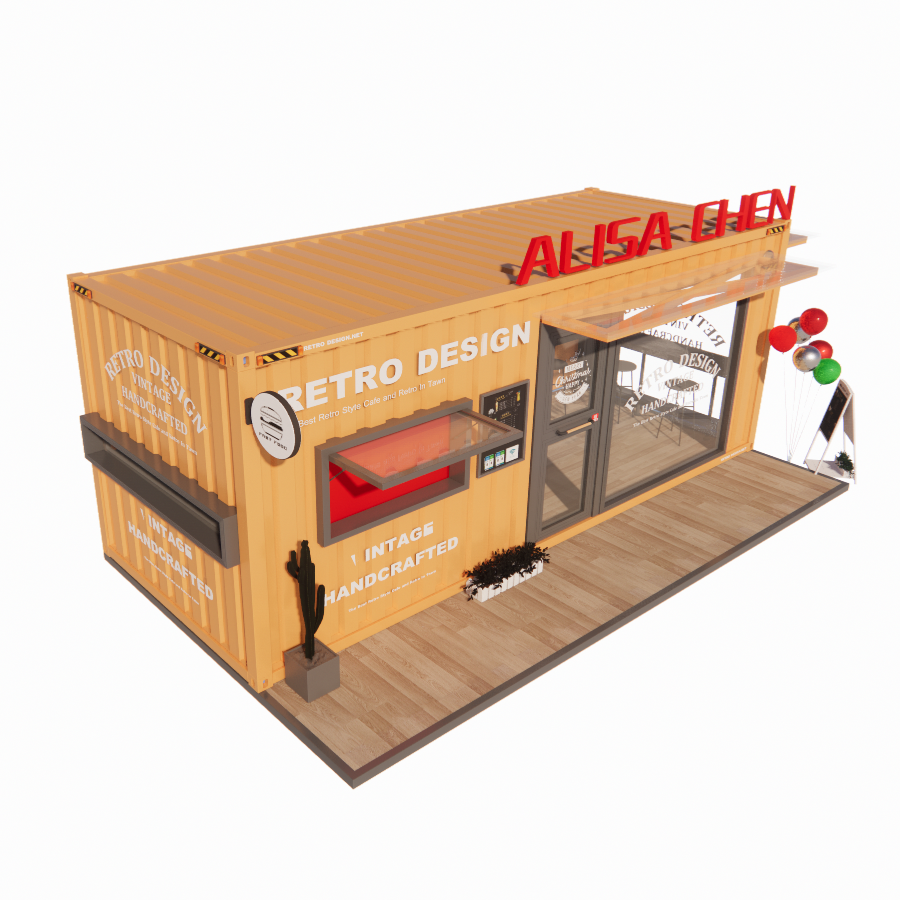 Popular Folding Cafe Container Restaurant with Steel Frame and Galvanized Main Structure