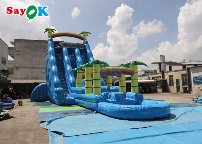 Inflatable Swimming Pool Slide Tropical Fiesta Breeze Commercial Inflatable Water Slide For Kids Adults