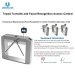 Brushless Motor IP54 SUS304 Face Recognition And Temperature Measuring Scanner