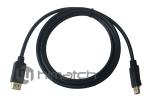 Black DisplayPort 1.2 Cable Length Customized With Latches REACH Compliant