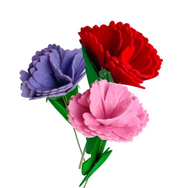 Buy cheap Mother's Day Felt Flower Craft Kit Carnation Bouquet for Children Preschool Gift Variety Carnation from wholesalers