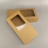 Buy cheap Custom Plated Logo Folding Packaging Brown Kraft Paper Box With Clear Window from wholesalers