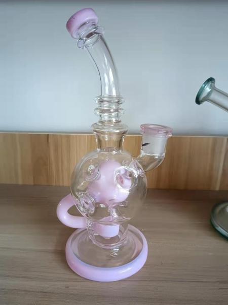 Buy cheap Pink Modern Big Glass Hookah Shisha With Spring Filter 12Inch from wholesalers