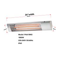 Buy cheap IP65 1800W Electric Patio Heater Infrared Radiant Heat Carbon fiber heating product