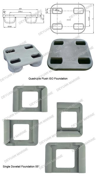 Buy cheap Excellent Shipping Container Lead Fixed Parts Quadruple Flush Single Dovetail Foundation 55° from wholesalers