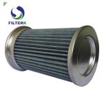 Pleated Vacuum Pump Filter Element , Clean Side Removal Vacuum Pump Inlet Filter