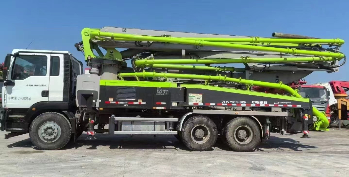 Used Concrete Pump Trucks 43m Stable Working 11050*2530*3965mm Feeding Height 1400mm