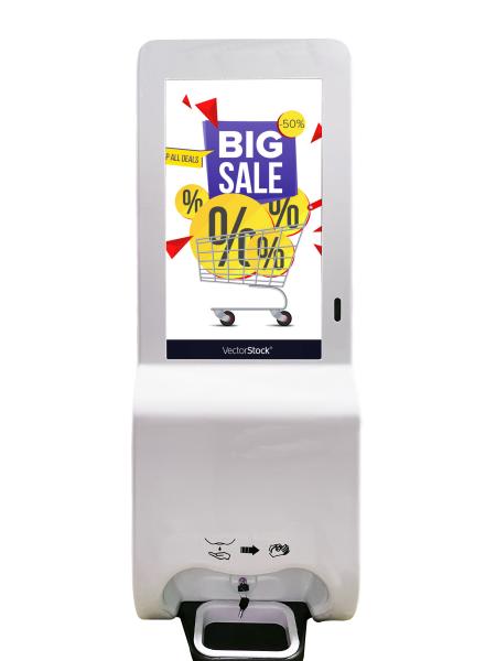 Buy cheap Android Media Player Digital Signage Displays 21.5" With Hand Sanitizer Pump Dispenser from wholesalers