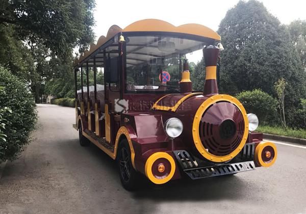 Buy cheap 220V Electric Sightseeing Car Electric Tour Bus Lower Noises FRP Steel Material from wholesalers