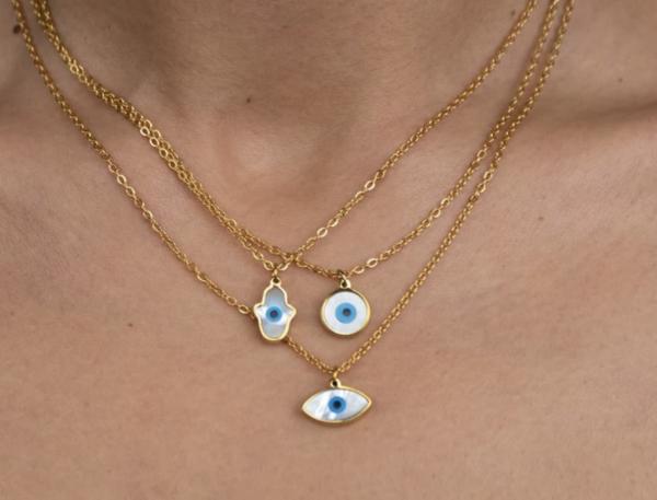 Buy cheap OEM ODM Shell Pendant Jewelry Blue Devil's Eye Necklace For Party from wholesalers