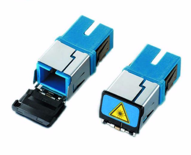 Beige Flange Sc-Sc Upc Fiber Optic Adapter For FTTX