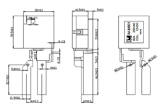 Integrated Dual Coil Power Latching Relay UC3 Certified