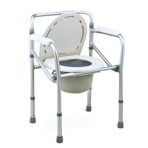 Wholesale Economic Hospital Toilet Portable Commode Chair With Bedpan Chromed Steel from china suppliers