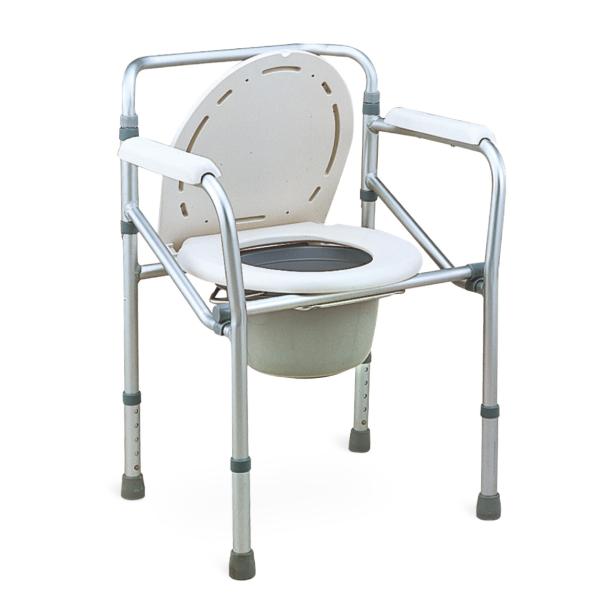 Buy cheap Economic Hospital Toilet Portable Commode Chair With Bedpan Chromed Steel from wholesalers
