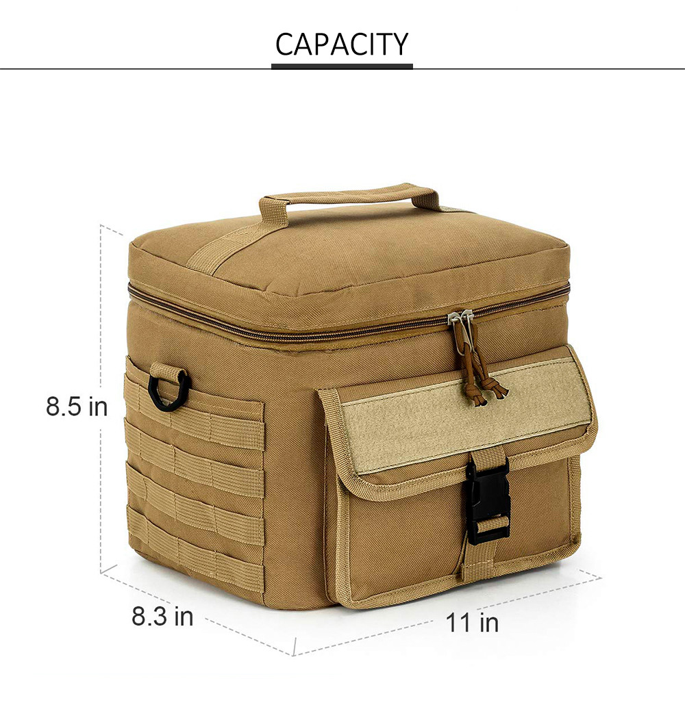 Men Nylon Thermal Cooler Tote With Adjustable Strap
