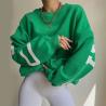 Buy cheap Knitted Crew Neck Plaid Sleeve Sweatshirt Cotton Or Customize Sports Jumpsuit from wholesalers