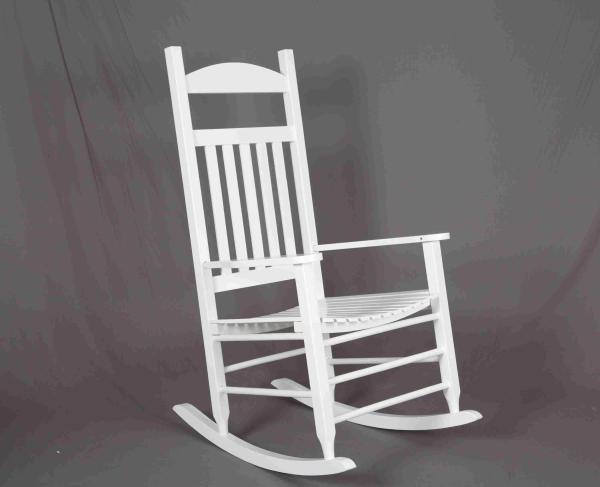Buy cheap White Rocking Chair Wooden Outdoor Furniture Hollow Design For Relaxing from wholesalers