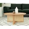 Buy cheap Creative Round Rattan Wooden Tea Table 20mm Thick White Oak from wholesalers