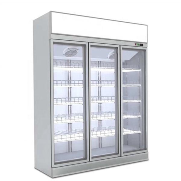 Buy cheap Commercial upright glass door freezer, auto defrost frozen food display refrigerator from wholesalers