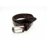 Buy cheap 100 - 140cm Length Mens Leather Studded Belt Brown Color With Special Studs Patterns from wholesalers