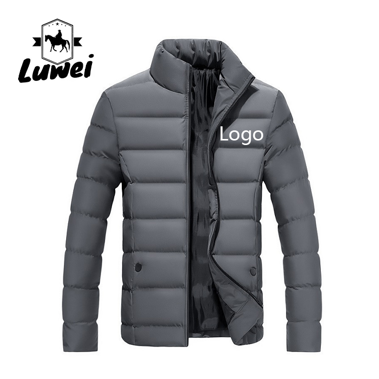 Winter Padded Cotton Jacket Men Windproof Worsted Knitted Coat