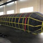Sunken Vessels Floating Boat Lifting Airbags , Black Boat Recovery Airbags Fill