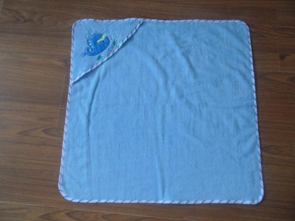 Buy cheap blue square baby towel,cotton hooded bath towels from wholesalers
