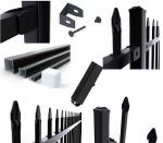 Cheap Villa 2100x2400mm black tubular fencing galvanized for hot sale