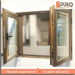 Wind Proof Aluminum Casement Windows Customized Size Safety Window Grill Design