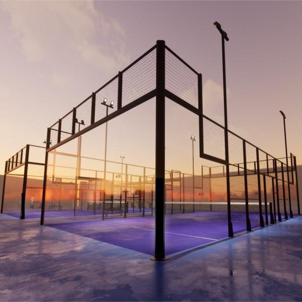 Buy cheap Building Padel Court Supplier 10*20m 6x20m Panoramic Padel Outdoor Court Customized Environmental Protection Materials Color from wholesalers