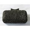 Buy cheap Women Black Beaded Rhinestone Evening Bags Sparkly For Webbing Party from wholesalers