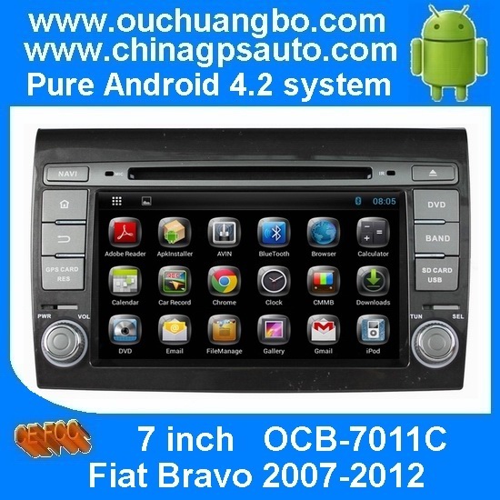 Ouchuangbo Auto DVD GPS Navigation for Fiat Bravo 2007-2012 3G Wifi iPod RDS Radio Android 4.2 System OCB-7011C