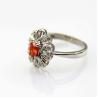 Buy cheap Women Jewelry Sterling Silver with 4x6mm Oval Red Cubic Zircon Ring(F26) from wholesalers