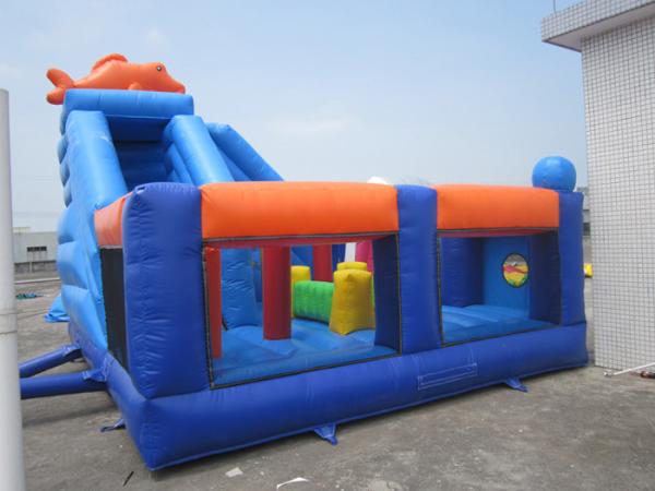 Buy cheap Hansel large giant commercial rental use inflatable bouncy castle slide combo from wholesalers