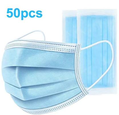 Anti Dust Blue Disposable Protective Mask 3 Ply Type High Safety Health