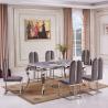 Buy cheap Silvery Legs Luxury Marble Dining Table 60inchx36inchx30inch Italian Modern Style from wholesalers