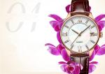 Leather Ladies Wrist Watch , Two Layers Dial Automatic Mechanical Watch
