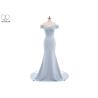 Buy cheap Off Shoulder Pink Mermaid Bridesmaid Dresses Lace Beading Elastic Sweep Train from wholesalers