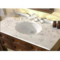 Buy cheap Professional White Custom Marble Vanity Tops Oval Cutout For Hotel Bathroom product