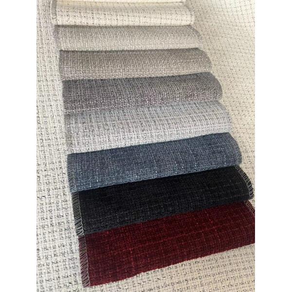 Europe Style Chenille Sofa Fabric Water Resistant With Plain Style