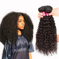 Buy cheap Curly Texture Brazilian 7A Virgin Hair , Wet And Wavy Virgin Hair Bundles product
