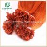 Buy cheap Nail U-Tip Hair 10"-28" 100s/lot Orange# Straight Human Hair Brazilian hair extension from wholesalers