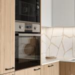 Wall Modern Kitchen Cabinet Villa Designs Simple Custom Luxury Wood Veneer