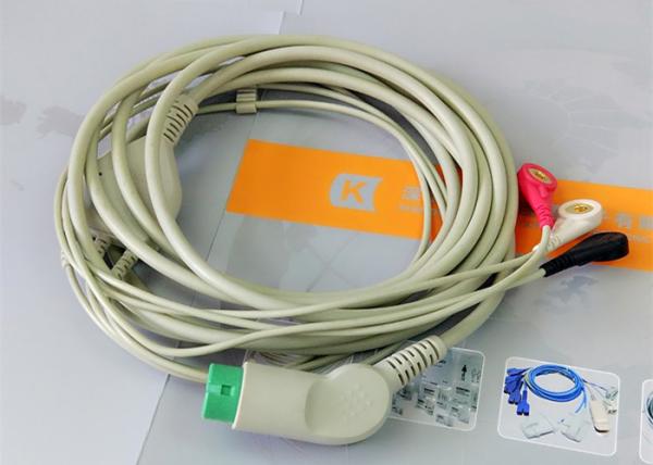 Buy cheap NIHON KOHDEN One Piece 3 Lead Ecg Cable medical equipment Accessories from wholesalers