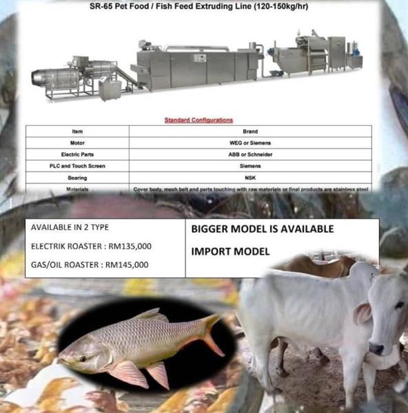 Stainless Steel Twin Screw Food Extruder Shrimp Feed Prawn Feed Manufacturing